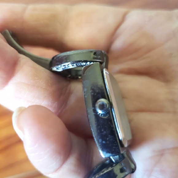 Decade Hematite Rhinestone Square Face Women's watch - Picture 10 of 11